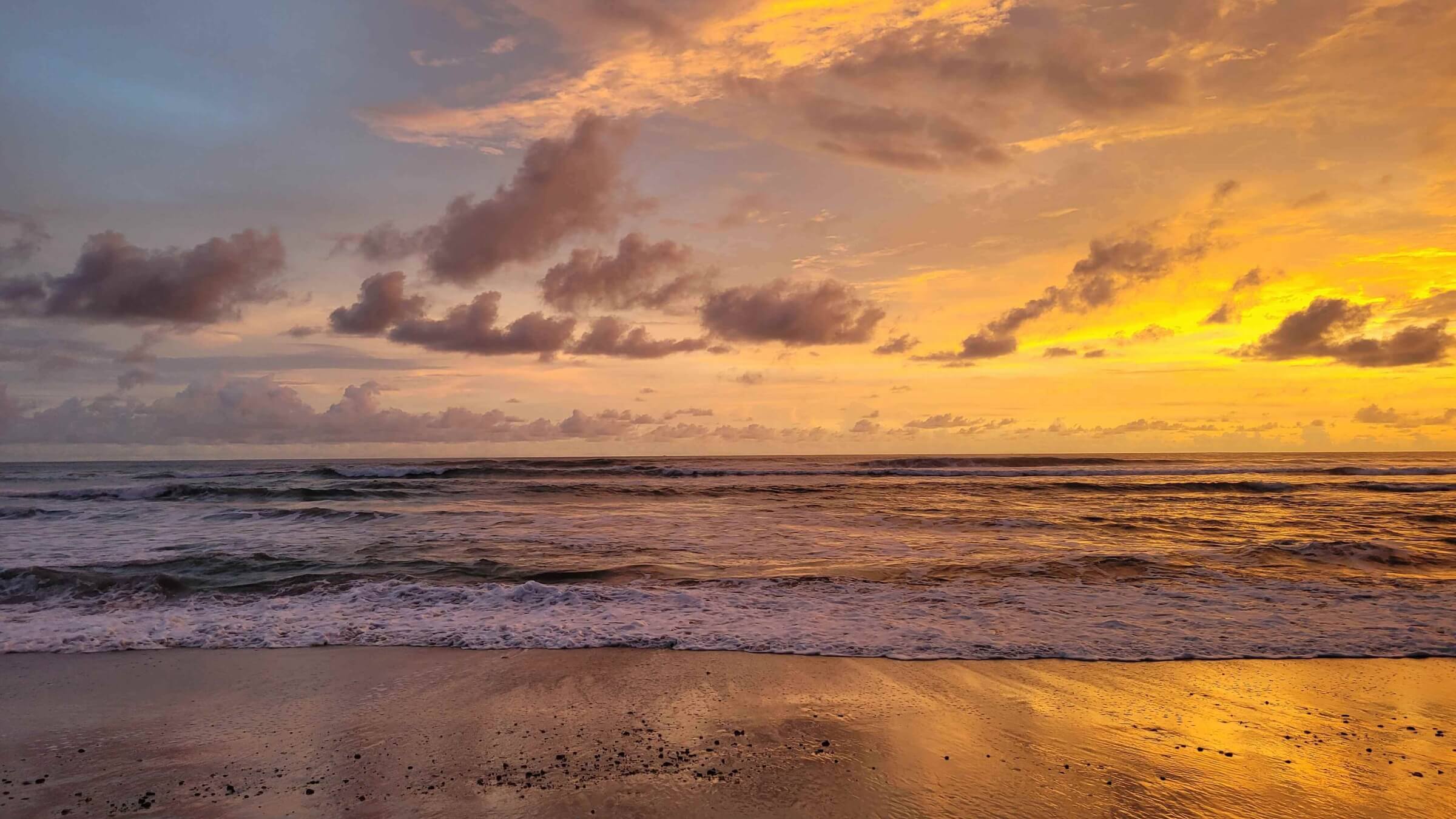 Sunset on Santa Teresa beach, Costa Rica