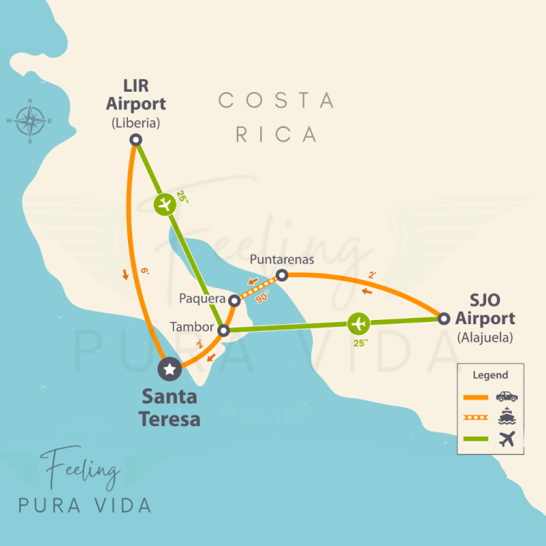 Different ways to get from San Jose to Santa Teresa Beach