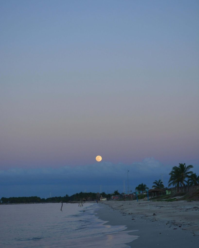Evening setting for a cacao ceremony in Santa Teresa, Costa Rica