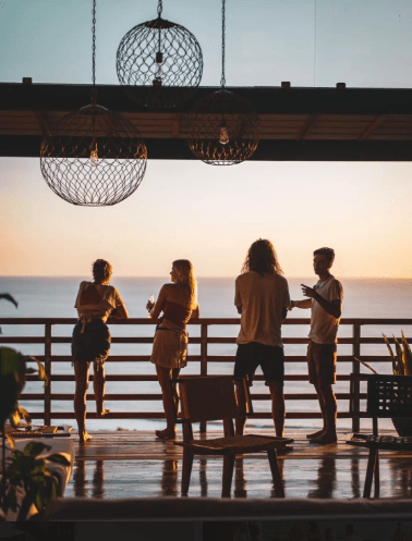 People chilling at Outsite Santa Teresa